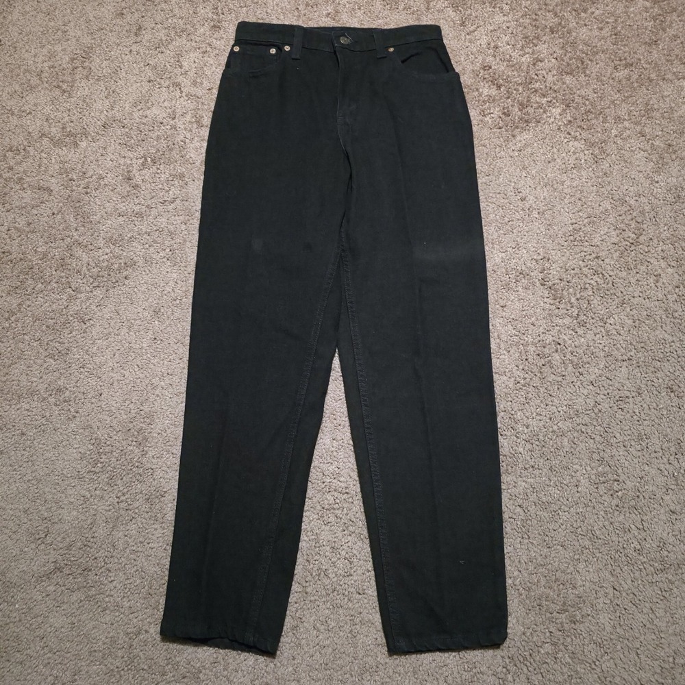 Women's Vintage Levi's 551 Relaxed Fit Tapered Leg Off Black Jeans Size 6
